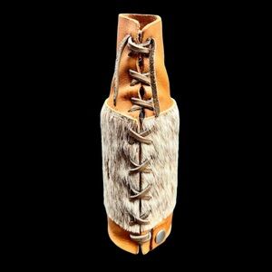 Leather and Hide Coozie for Bottles from The Dixie Dude Ranch in Texas